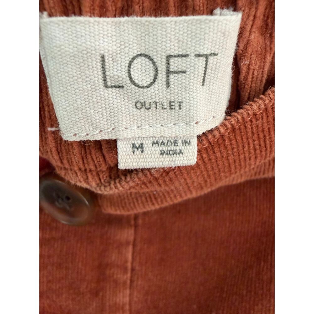 LOFT Outlet Rust Corduroy High Rise Straight Pants Size Medium - Picture 5 of 7